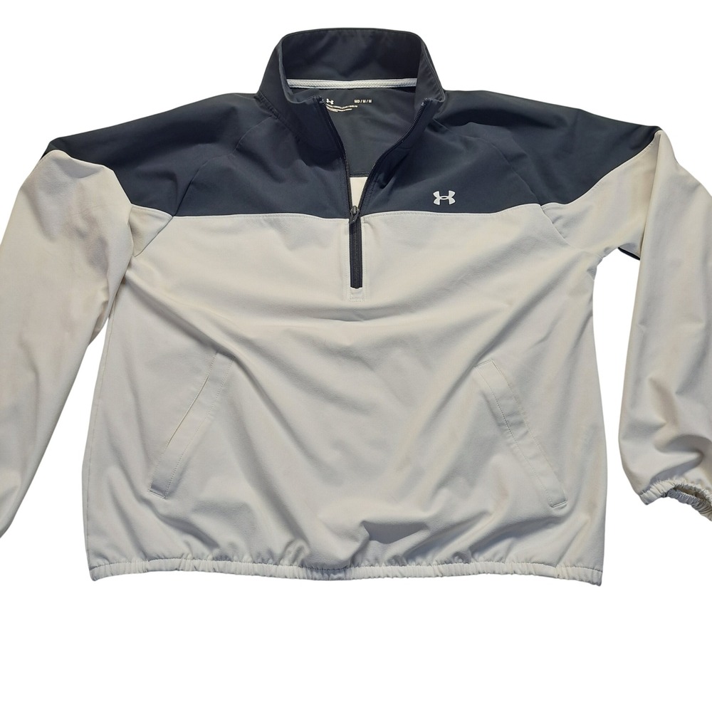 Under Armour‎ Storm Quarter Zip Pullover Mens M Gray Black Excellent Windbreaker